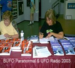 Ann Druffel and Paola Harris Signing their latest books at Roswell 2003