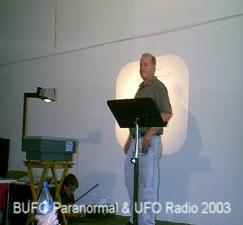 Guy Malone speaking on UFOs and Abductions in the Bible at Roswell 2003